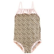 Girls Toddler Swimsuit, Leopard, 2T